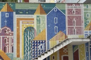 Building Wall Mural in Wall Tiles. Lisbon, Portugal