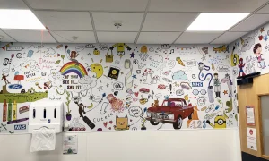 Ormskirk Hospital Treatment room wall 1