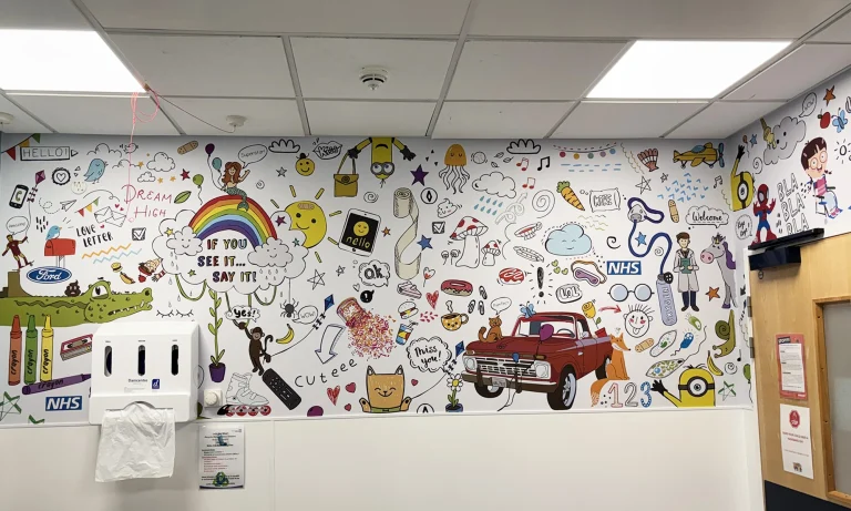 Ormskirk Hospital Treatment room wall 1